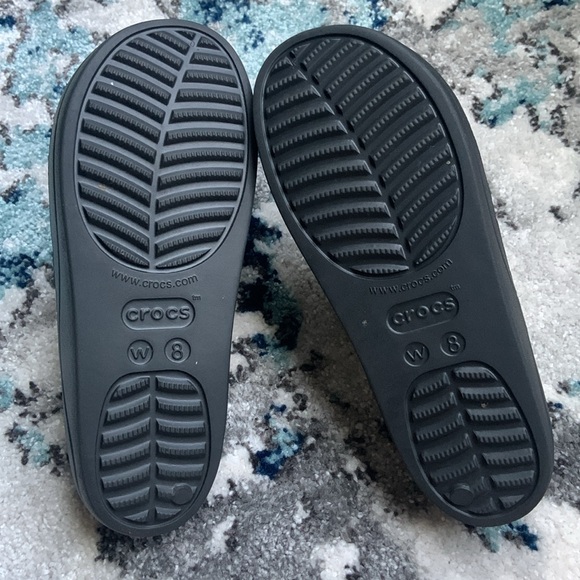 CROCS wedge chunky slide on sandals - Picture 6 of 7